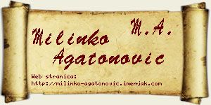 Milinko Agatonović vizit kartica